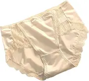 [Generic] Womens Underwear Breathable Ice Silk Thin of Medium High Waist Pure Desire Shorts Daddy Underwear Women Plus Size