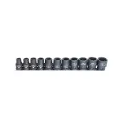 SP Tools 11Pcs 1/2" Drive Impact Socket Rail Set - 6 Point SAE Cr-Mo Steel