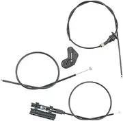 AP03 3PCS Engine Bowden Cable Hood Release Wire, for BMW, E39 525i 528i 530i 540i M5 51238176595 51238176596 51238190754 Hood Lock Control Cable