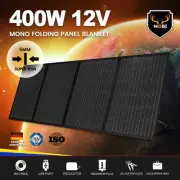 MOBI Solar Blanket 400W Mono 12V Folding Panel Kit 2M Cable USB With Stands Legs