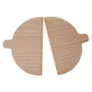 Pizza Shovel Pizza Bakery Parts Semicircular Baking Tool Solid Wood Pizza Board Special Tool for Portable Pizza Oven Wood Color