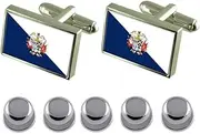 [Select Gifts] Shirt Dress Studs Osorno City Chile Flag Cufflinks