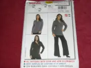 BURDA #7707 - LADIES FULL FIGURE PULLOVER JACKET w/DRAPING PATTERN 18-34 FF