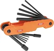 KLEIN TOOLS 70550 Pro Folding Hex Key Set, 11 Fractional Inch-Sized Keys