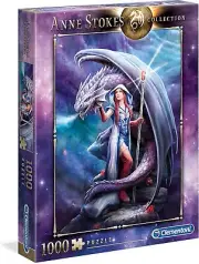 Clementoni - 39525 - Anne Stokes Puzzle - Dragon Mage - 1000 pieces - Made in It