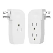 3 Way Vertical Outlet Wall Tap Outlet Splitter Extender with 3 Prong Plug for...