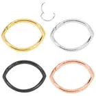 1pc Surgical Steel Hinged Oval Hoop Segment Ring Nose Septum Sleeper Earring
