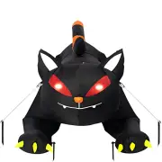 NNEOBA Halloween Inflatable Black Cat with LED Lights