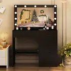 Dressing Table w/LED Lighting 3 Colours Dressing Table Large Mirror Vanity Table