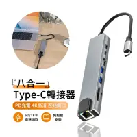 在飛比找momo購物網優惠-【ANTIAN】八合一 Type-C 多功能HUB轉接器 傳