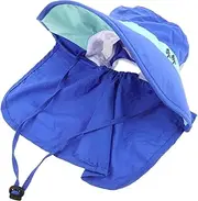 [INOOMP] Sun Hat Adjustable Foldable Beach Cap for Breathable and Lightweight for Summer Outdoor Activities Fun Patterns for Boys and Excellent UV Protection Blue