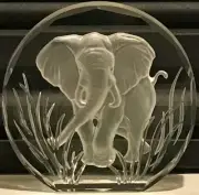 LAST ONE Danbury Mint Wildlife Crystal Paperweight ELEPHANT FREE SHIP