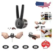 Manual One-Handed Plastic Pepper Mill with Extra Jar - Adjustable Spice Grinder