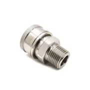 Interstate Pneumatics PW7224 1/2 Inch NPT Male Stainless Steel Coupler 5200 PSI