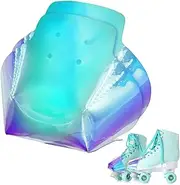 2 Pieces Toe Guards Roller Skate Toe Caps Artificial Leather Toe Guards Protectors for Quad Roller Skate Protection