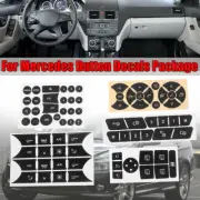 Button Repair Kit Steering AC Window Decals Stickers For 2007-2014 Mercedes Benz