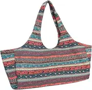 LAPYAPPE Ethnic Print Canvas Bag Yoga Shoulder Strap Versatile Sling for Gym Camping