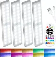 58-LED Under Cabinet Lighting Wireless, RGB Motion Sensor Night Lights with Remo