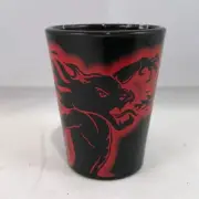 Brand New Fireball Cinnamon Whiskey "I" Black Shot Glass Fire-Breathing Dragon