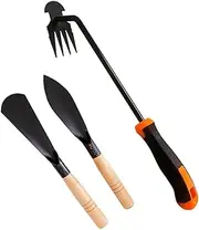 3 Pack Gardening Hand Weeders, Weeding Tools, Uprooting Weeding Tools, Crack Weeder Crevice, 4 Teeth Weeding Tool
