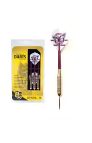 Manly Sea Eagles NRL Brass Darts 3 X Darts Flights & Shafts In Case