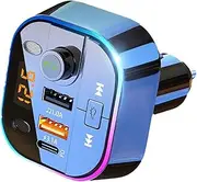 Fm Transmitter Car Adapter - Radio Transmitter Mp3 Player Audio Receiver for Vehicles,Multifunctional Vehicles Charging Ports, Stable Speakers Stereo Systems