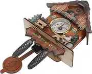 VALICLUD Antique Wooden Pendulum Quartz Wall Clock Seesaw Motion Silent Enhance Your Home Decor