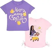 [Disney] Wish Friends are Magical Girls 2-Pack Short Sleeve T-Shirt Bundle Set for Kids
