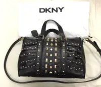 在飛比找Yahoo!奇摩拍賣優惠-DKNY皮包 類似LV的Speedy 包包 小牛皮包 Bos