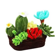 Kids Flower Making Kit | Green Pipe Cleaners Craft - Holiday Home Decorations, Pipe Cleaners Craft Supplies, Creative Car Ornaments for Women Girls