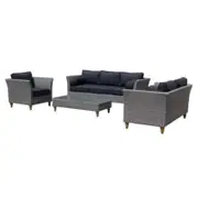 Carolina 3+2+1 Seater Outdoor Wicker Lounge Setting With Coffee Table - Harper