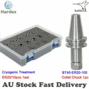 BT40-ER20-100L Collet Chuck 1pc,ER20/10pcs Collet 1set CNC Milling Tool Holder