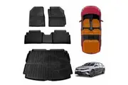 3D Floor Mats Boot Liner Set for Kia Cerato Hatch 2018-2024 All Weather Heavy Duty Cargo Car Trunk Luggage Tray