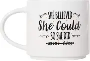 She Believed Could So Did Mug - Deluxe Double-Sided 16 oz style