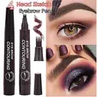 3D Fork Waterproof Pencil Brow Microblading Tattoo Eyebrow Ink Pen Long Lasting♢