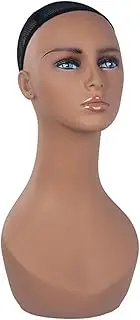 Generic Female Mannequin Head Realistic Wig Display Stand for Hat Scarves Glasses