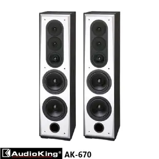 嘟嘟音響 AudioKing AK-670 8吋音樂/歌唱專業喇叭 (黑/對) 贈SPK-200B喇叭線25M 全新品