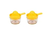 2x Progressive Countertop Twist & Juice 300ml Manual Juicer Lemon Extractor YLW