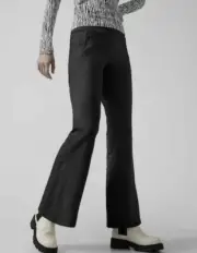 Athleta S SMALL Peak Hybrid Pant, Black Bootcut Winter Workout Running Pants Ski
