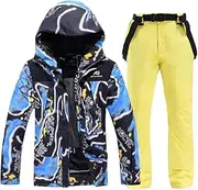 [Generic] Ski Suit For Men Warm Windproof Outdoor Skiing Sport Snowboard Suit Cold Proof Waterproof Color Ski Suit
