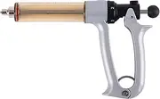 Syringe Veterinary, Stainless Steel Semi-Automatic Adjustable Continuous Syringe, Veterinary Vaccine Injection for Cattle Sheep Pig Goat(Size:50ML)