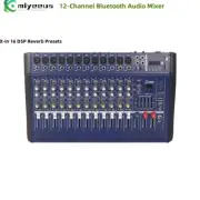 PMX1202D-USB 12-CH Bluetooth Audio Mixer w/Power Amp Built-in 16 DSP Reverb my1