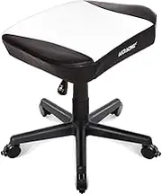 AKRacing Gaming Chair Ottoman Footrest, White, White, Heavy Duty PU Leather, Home and Remote