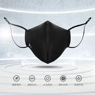 【K's凱恩絲】專利3D立體超有氧運動口罩（輕透薄支架設計、流汗不淹水不悶熱、可耐水洗重複使用）