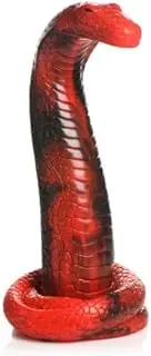 Adult Cobra Pleasure Toy, 35.5 cm Length, Red and Black, Textured Design Sex Toys Vibrator Dildo Vibrater Sex Toysfemale Adult Toy Rabbit Thrusting Dildo Vibrators For Woman Rabbit Toy Thrusting Vibrator