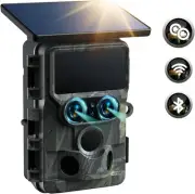 VOOPEAK Solar Trail Cameras 60MP 4K Dual Lens WiFi Bluetooth Hunting Camera