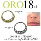 Piercing Body Nose Circle Septum Yellow Gold White 18kt. Yellow White Gold 18k