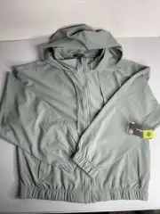 Eddie Bauer Force Pro Lite Hooded Windbreaker Jacket Women Med Slate Grey NWT!