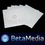 200 Paper CD / DVD / Blu-ray BDR Sleeves - White Envelopes Plastic Window 100GSM
