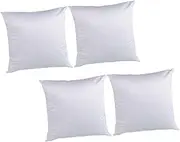 Luxshiny 4pcs Blank Throw Pillowcase Custom Pillow Cover DIY Sublimation Cushion Cover Pillow Covers Pillow Protective Cover Pillow Case Decorative Pillowcase Pillows White